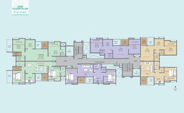  kunjban-phase-1b-building B Building Odd Cluster Plan