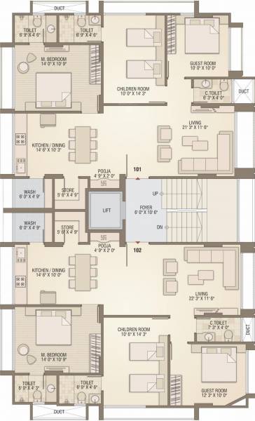 Images for Cluster Plan of Shivam Navkar Apartment