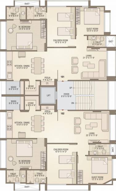 Images for Cluster Plan of Shivam Navkar Apartment