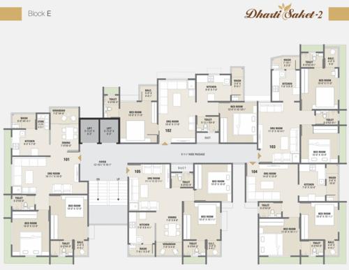  dharti-saket-2 E Typical Cluster Plan