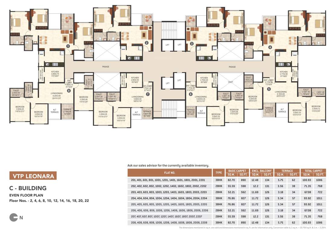  leonara building c and f C Building Even Cluster Plan
