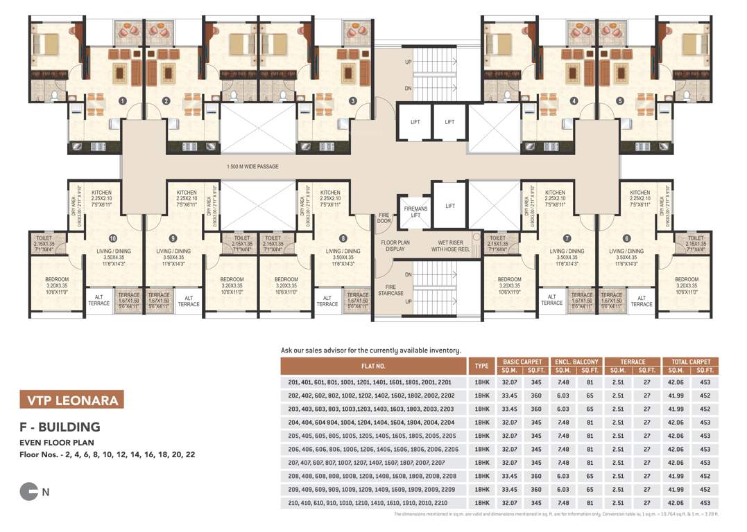 leonara building c and f F Building Even Cluster Plan