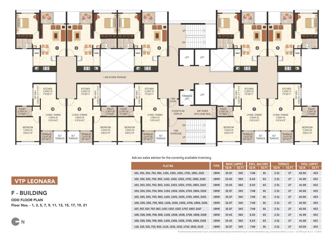  leonara building c and f F Building Odd Cluster Plan