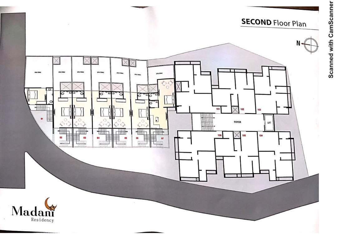  madni residency Madni Residency Cluster Plan for 2nd Floor