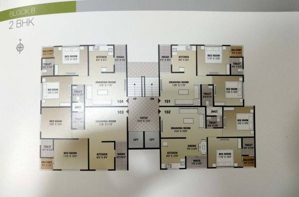  hariom-elegance Tower B Typical Cluster Plan