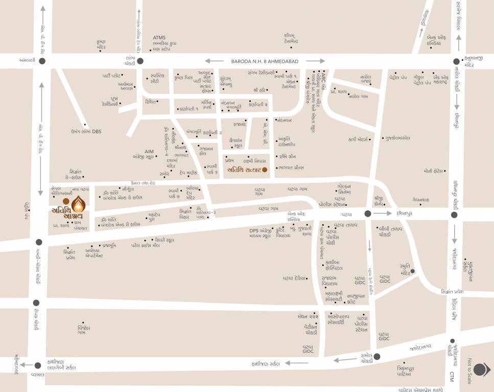  atithi ashray Location Plan