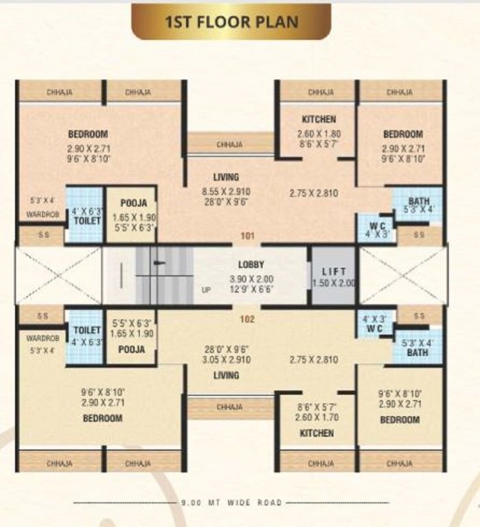  niwas Ambika Niwas Cluster Plan for 1st Floor
