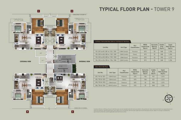  zenium Tower 9 Cluster Plan from 1st to 13th Floor