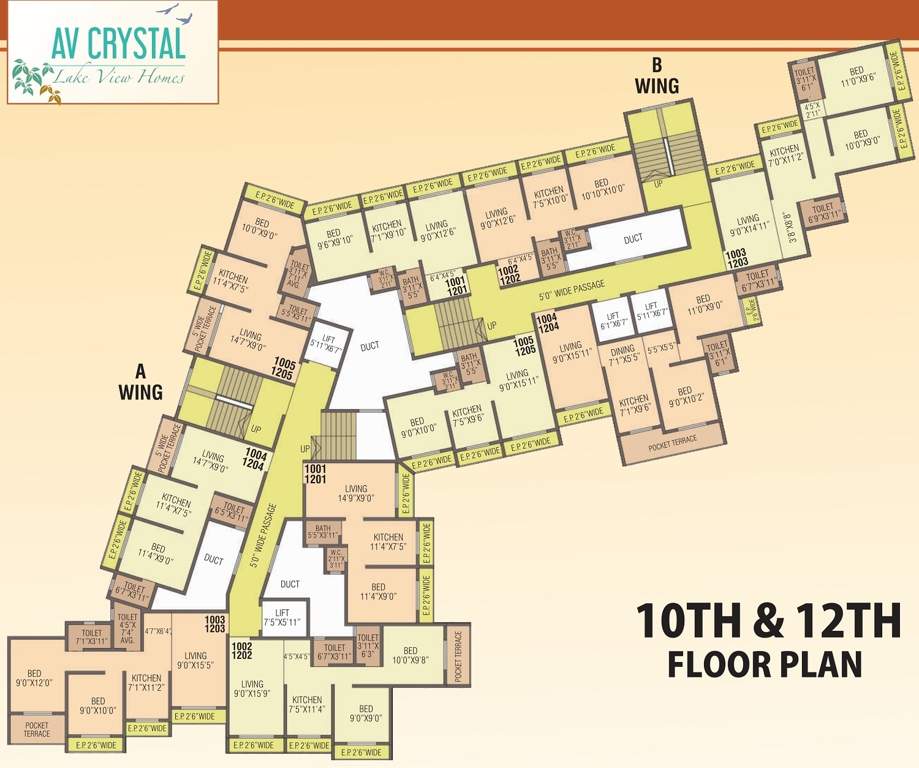  crystal AV Crystal Cluster Plan for 10th Floor