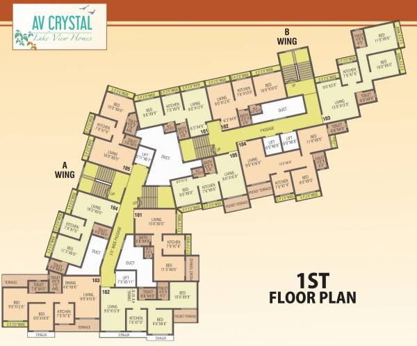  crystal AV Crystal Cluster Plan for 1st Floor