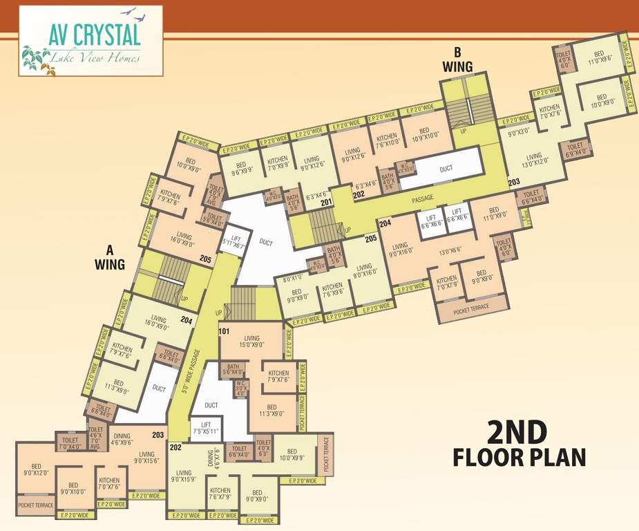  crystal AV Crystal Cluster Plan for 2nd Floor