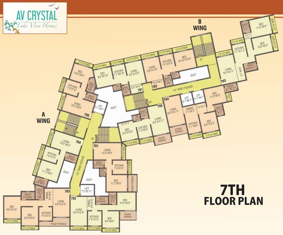  crystal AV Crystal Cluster Plan for 7th Floor