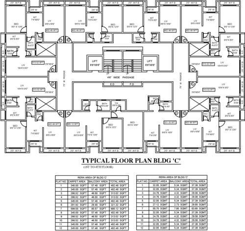 Images for Cluster Plan of Aditya Apartments Building C