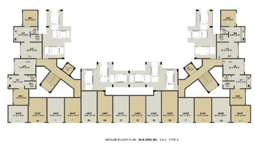  green-city-marigold Marigold - A & B Wing Cluster Plan for ground Floor
