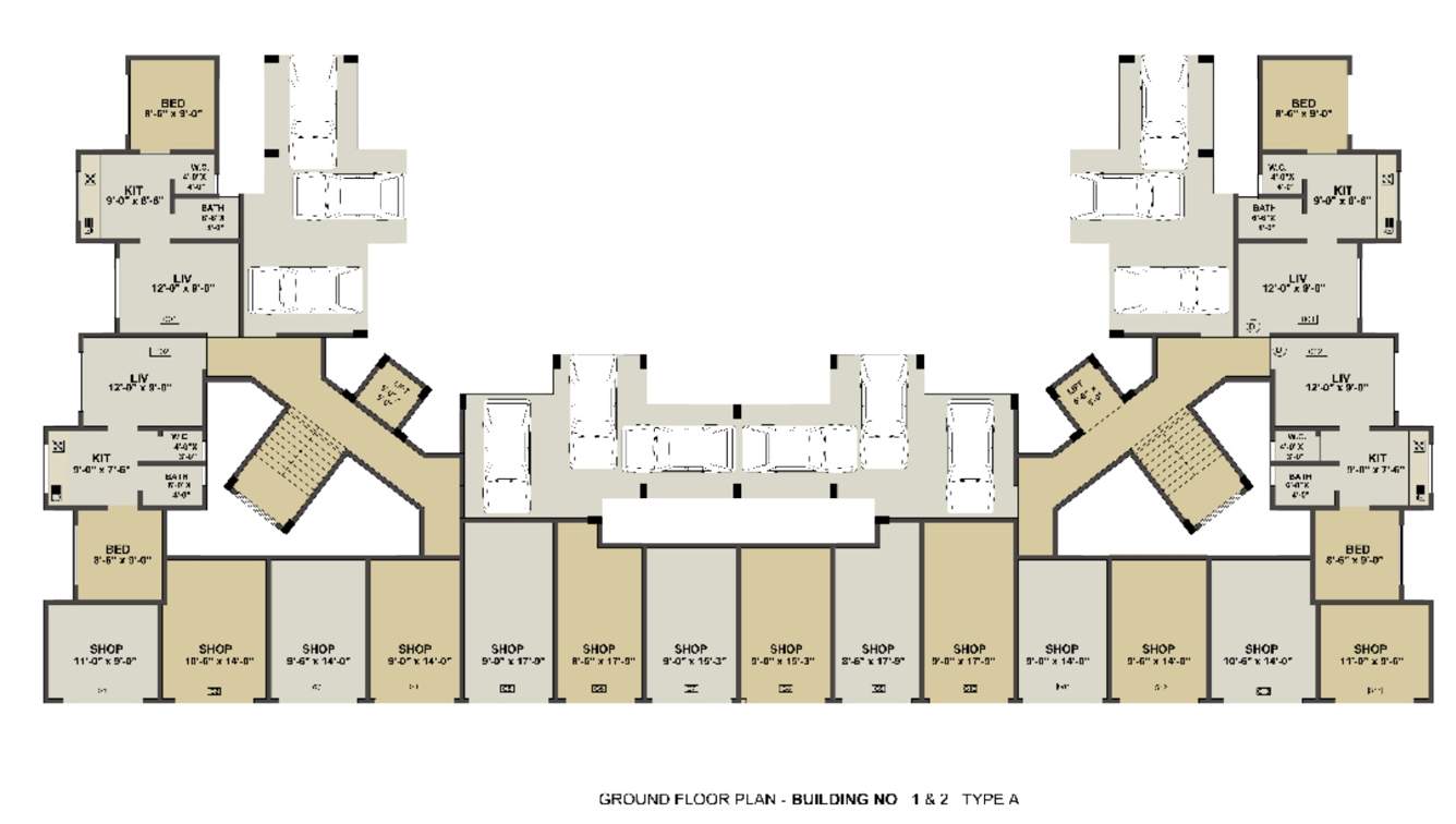  green city marigold Marigold   A & B Wing Cluster Plan for ground Floor