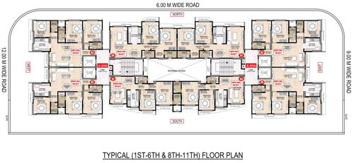  geetanjali Geetanjali Cluster Plan from 1st to 6th and 8th to 11th Floor