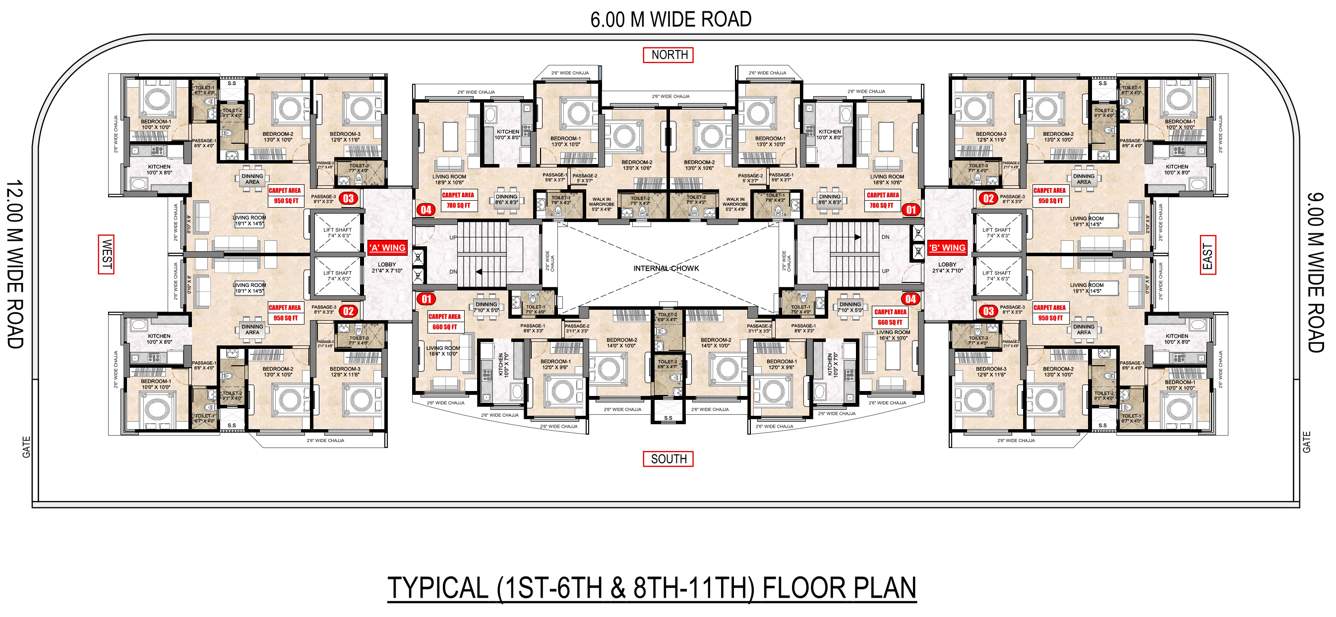  geetanjali Geetanjali Cluster Plan from 1st to 6th and 8th to 11th Floor