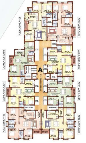  blossom-aishwaryam-and-anantham Aishwaryam Cluster Plan For Typical Floor Plan