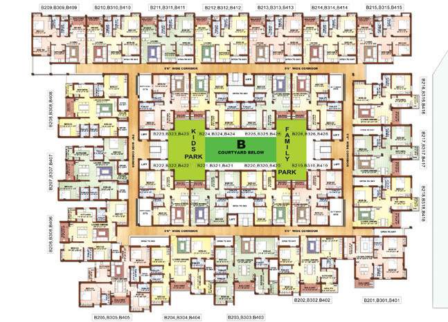  blossom aishwaryam and anantham Anantham Cluster Plan  For Typical Floor Plan