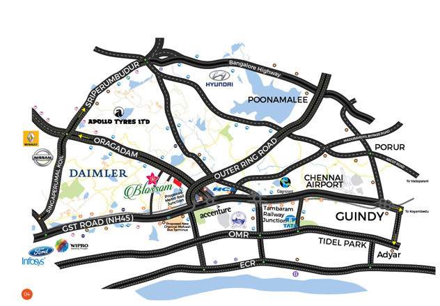  blossom aishwaryam and anantham Location Plan