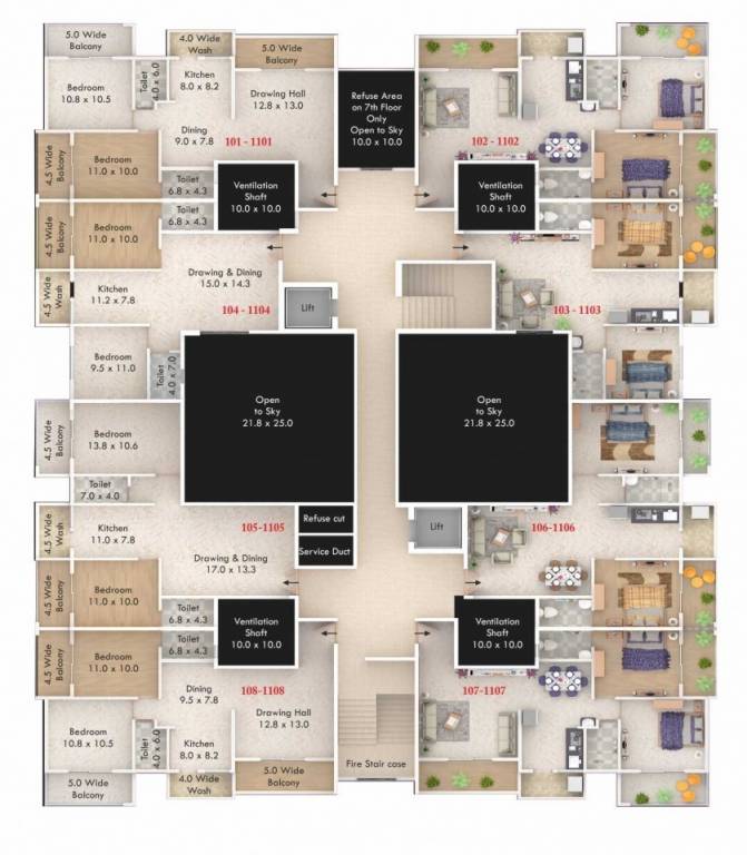 waman nagari Wing A Cluster Plan