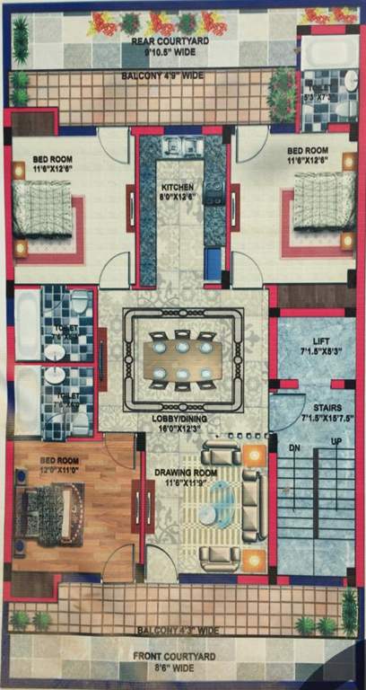 Images for Cluster Plan of Lord Krishna Royal Floors 4