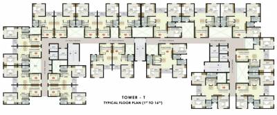  utsav Tower T Cluster Plan from 1st to 16th Floor