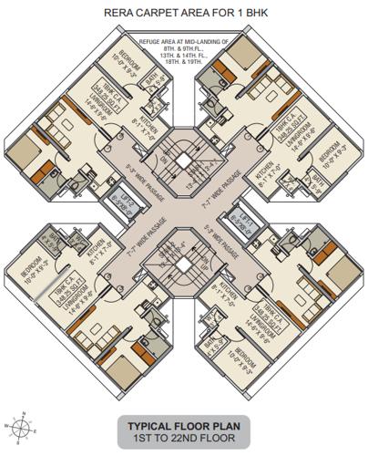  dharti Dharti 1 Cluster Plan From 1st To 22th Floor