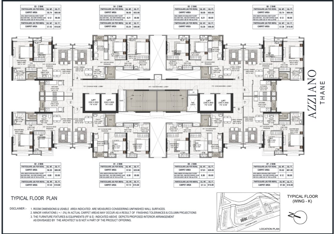  azziano wing d Rustomjee Azziano Wing D Cluster Plan