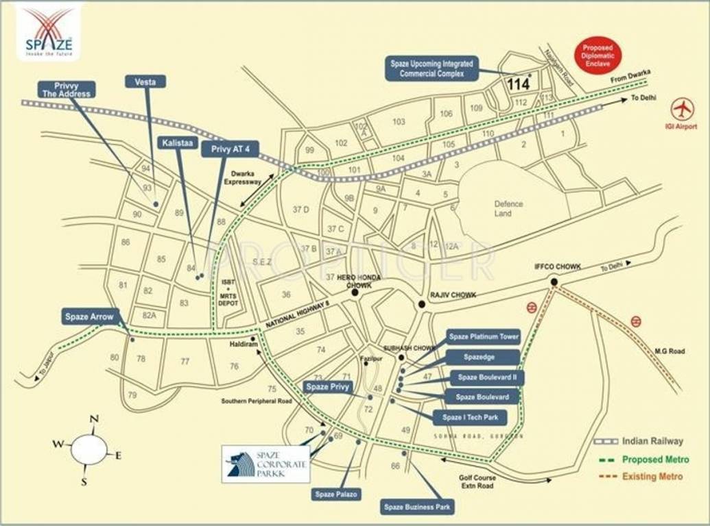 Images for Location Plan of Spaze Corporate Park