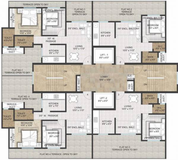  imperial-tower-a1 2nd Floor Imperial Tower A1 Cluster Plan