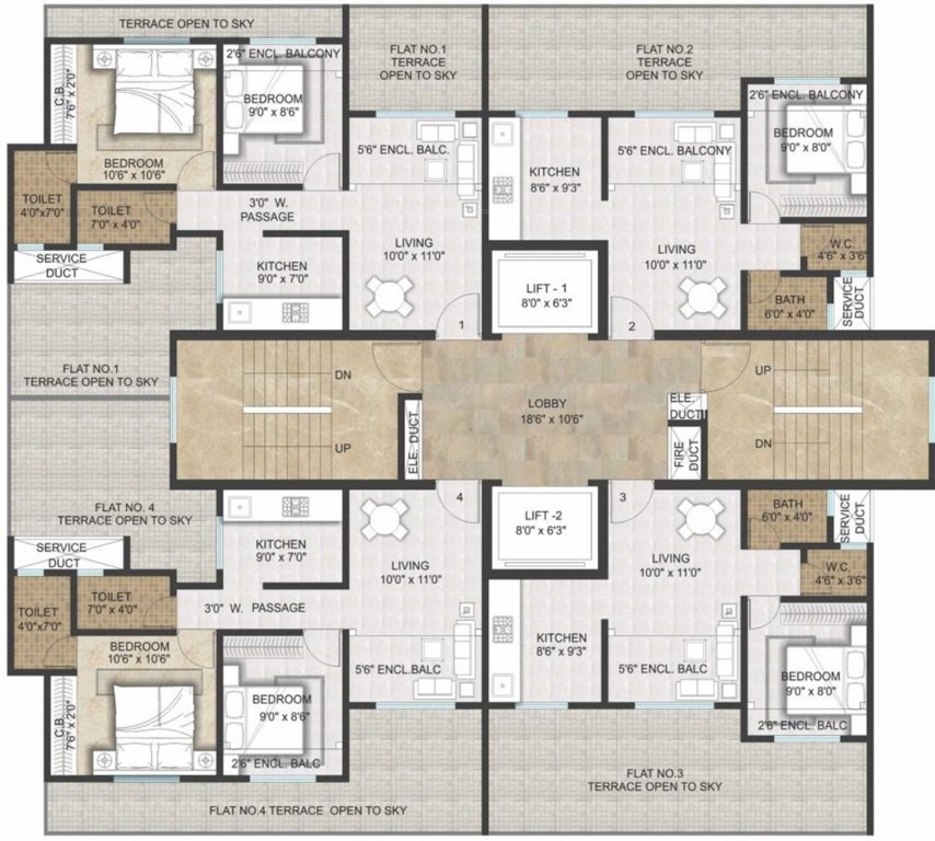  imperial tower a1 2nd Floor Imperial Tower A1 Cluster Plan
