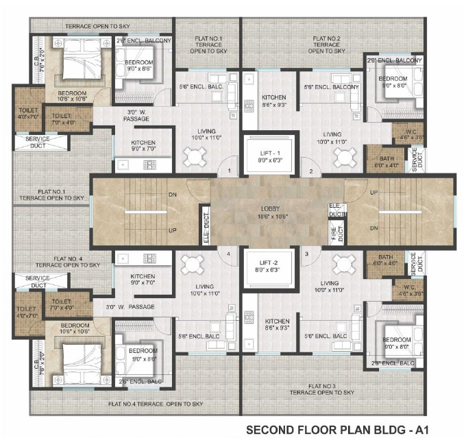  imperial tower a2 Imperial Tower A2 Cluster Plan for 2nd Floor