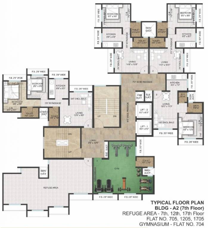  imperial tower a2 Imperial Tower A2 Cluster Plan for 7th Floor