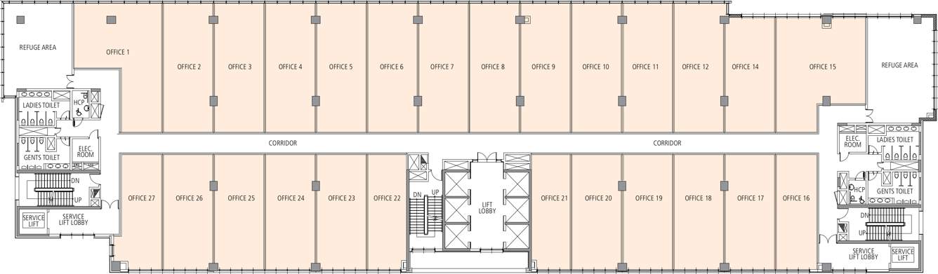  digital green Typical 6th Floor Plan Of Tower A