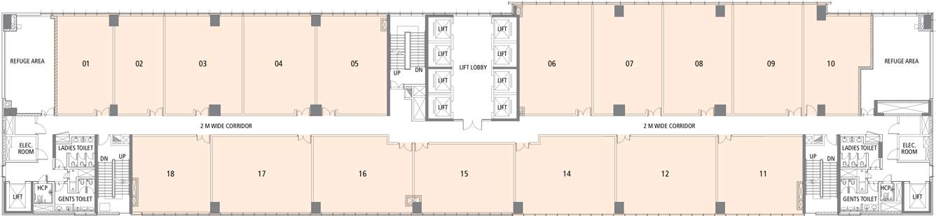  digital green Typical Floor Plan Of Tower B