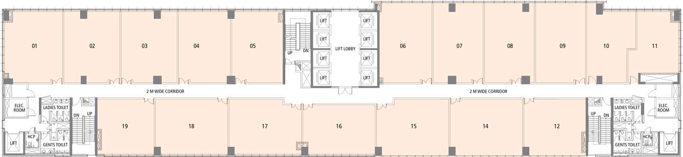  digital green Typical Floor Plan Of Tower B