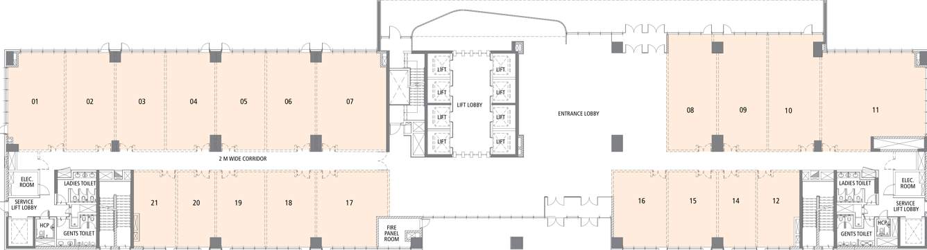  digital green Typical Ground Floor Plan Of Tower B