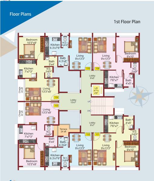  riddhish-apartment Riddhish Apartment Cluster Plan