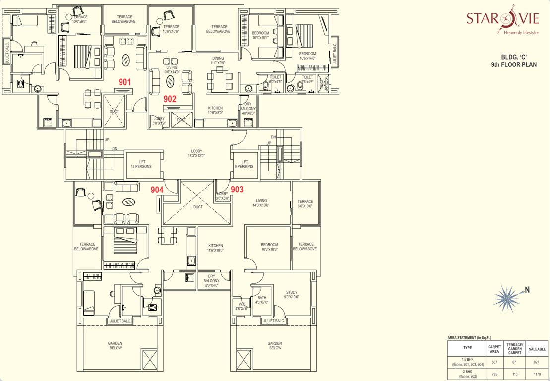  starvie c bulding Starvie C Bulding Cluster Plan for 9th Floor