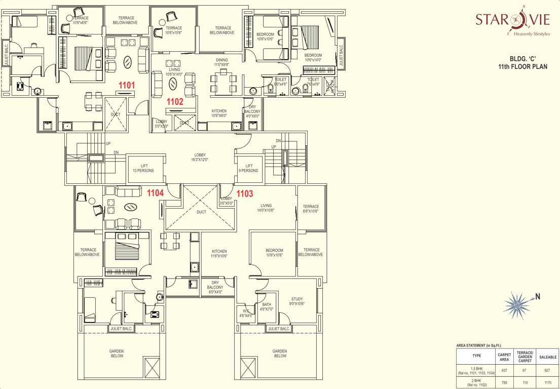  starvie c bulding Starvie C Bulding Cluster Plan for 11th Floor