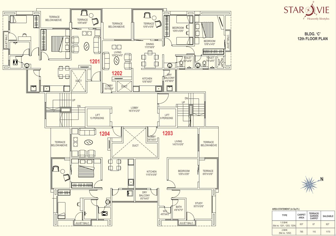  starvie c bulding Starvie C Bulding Cluster Plan for 12th Floor