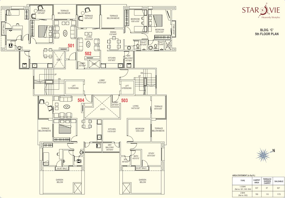  starvie c bulding Starvie C Bulding Cluster Plan for 5th Floor