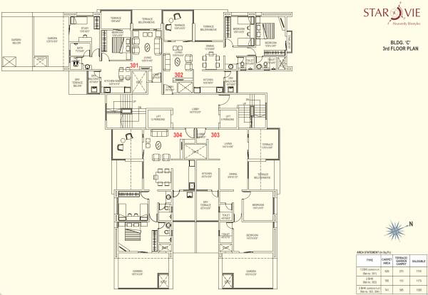  starvie-c-bulding Starvie C Bulding Cluster Plan for 3rd Floor