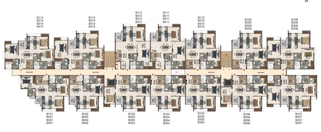  sereno Block B Cluster Plan From 1st To 4th Floor