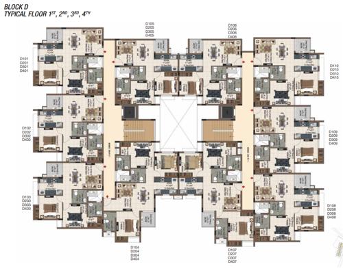  sereno Block D Cluster Plan From 1st To 4th Floor