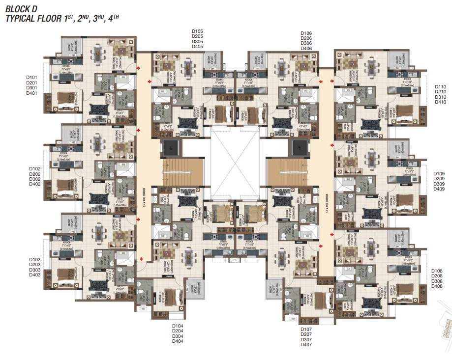  sereno Block D Cluster Plan From 1st To 4th Floor