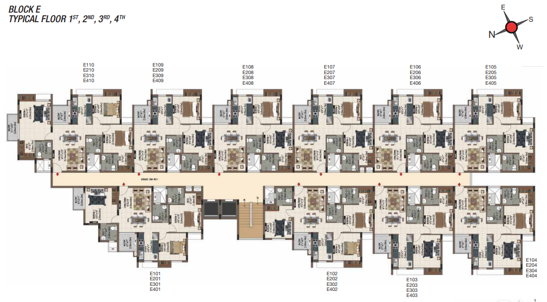  sereno Block E Cluster Plan From 1st To 4th Floor