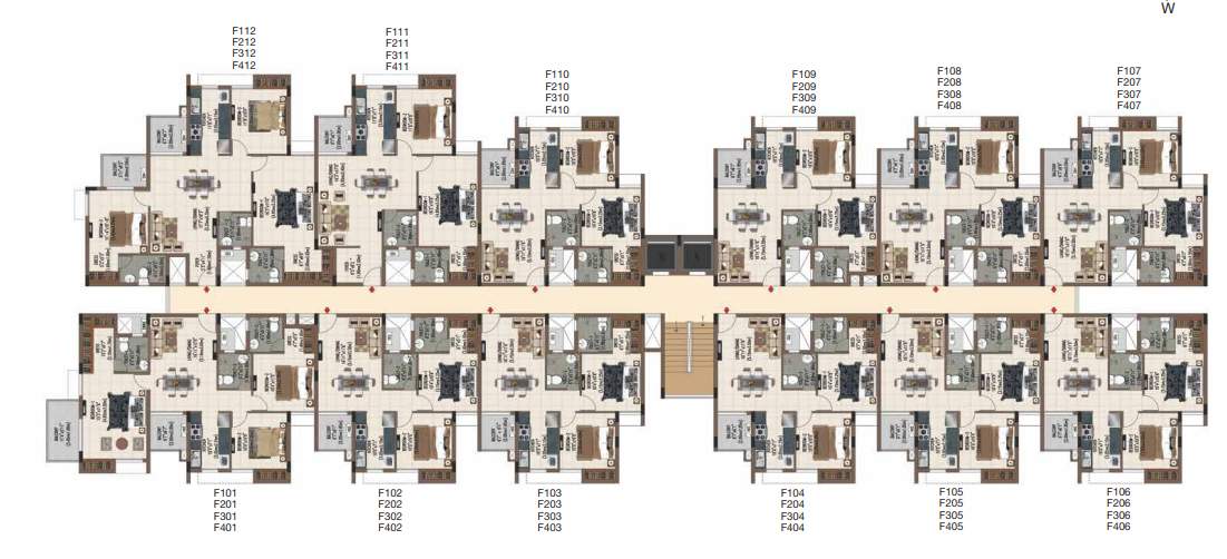  sereno Block F Cluster Plan From 1st To 4th Floor