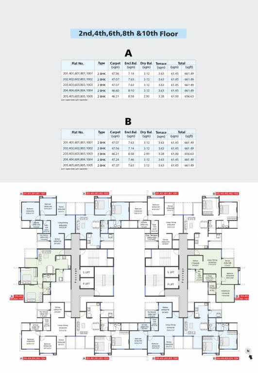  sukhwani highlands Building A & Building B Even Cluster Plan